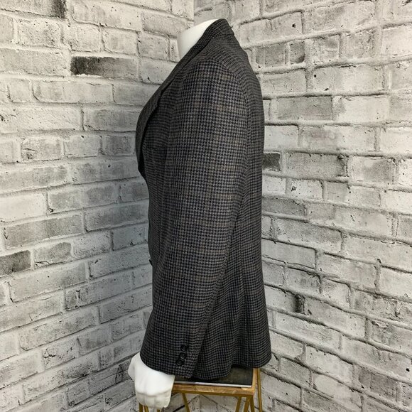 Vintage Union Made Oscar De La Renta Houndstooth Wool Blazer Sport Coat - Picture 6 of 16